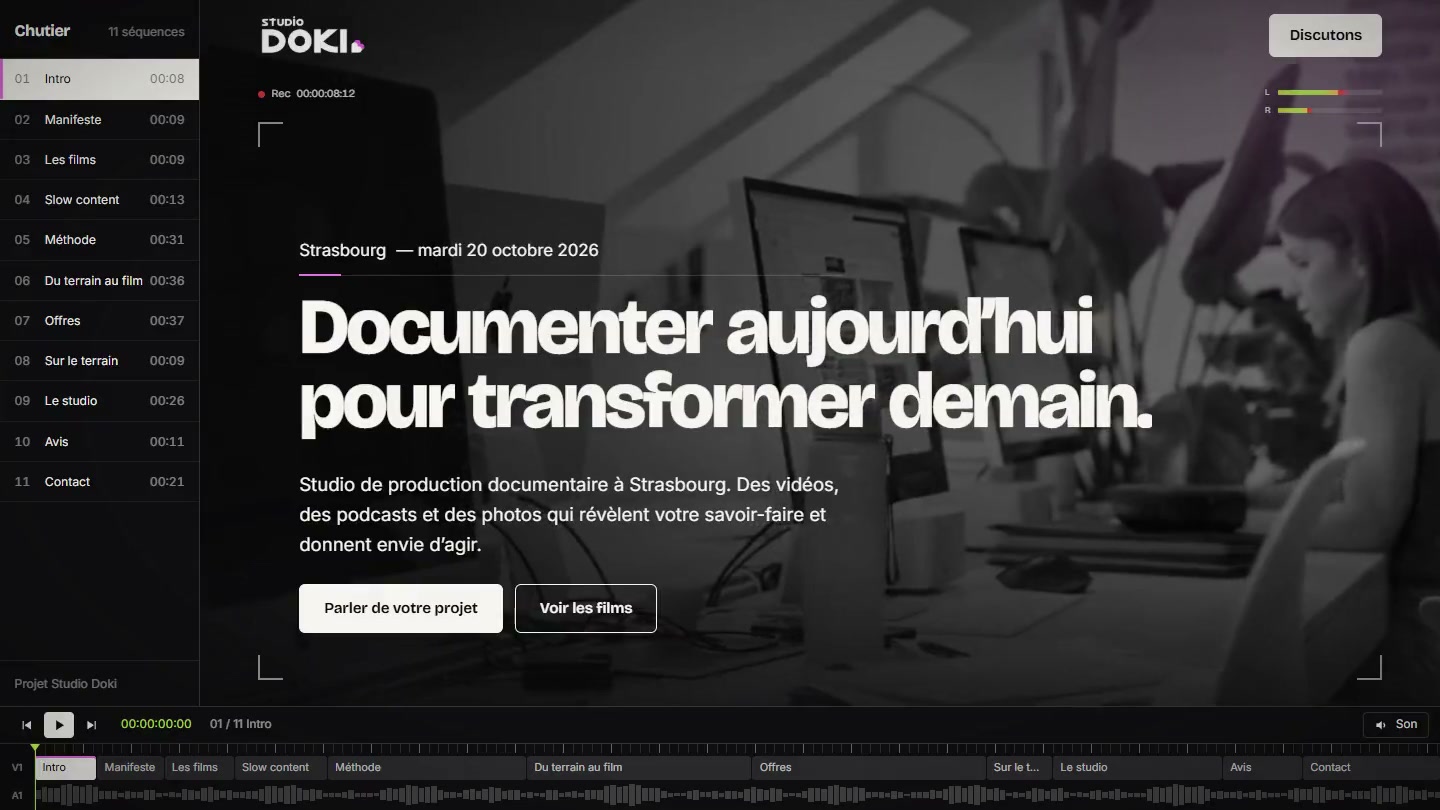 Aperçu du site Studio Doki